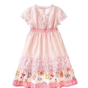Vintage Gymboree Love is in the Air Easter Spring Smocked Tiered Dress Size 6